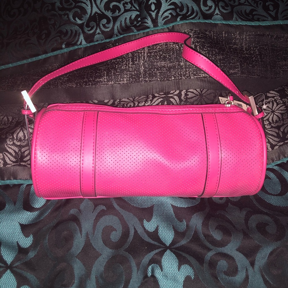 Pink barrel purse
